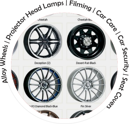 Alloy Wheels, Projector Head Lamps, Filming, Car Care, Car Security, Seat Covers